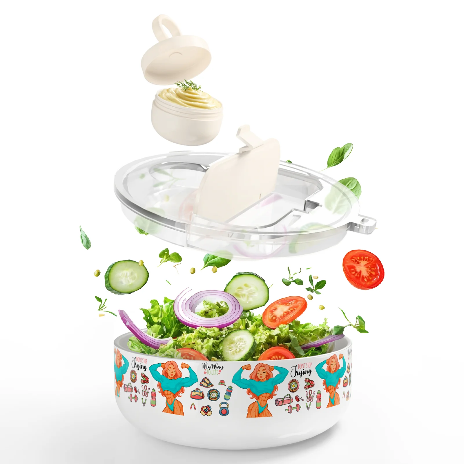 Sublimation Blank 1000ml Stainless Steel Salad Bowl