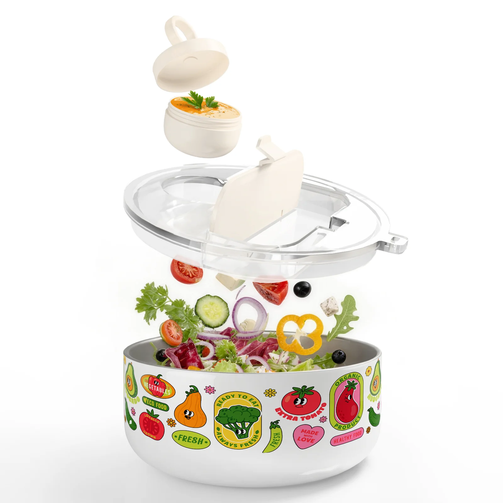 Sublimation Blank 1400ml Stainless Steel Salad Bowl