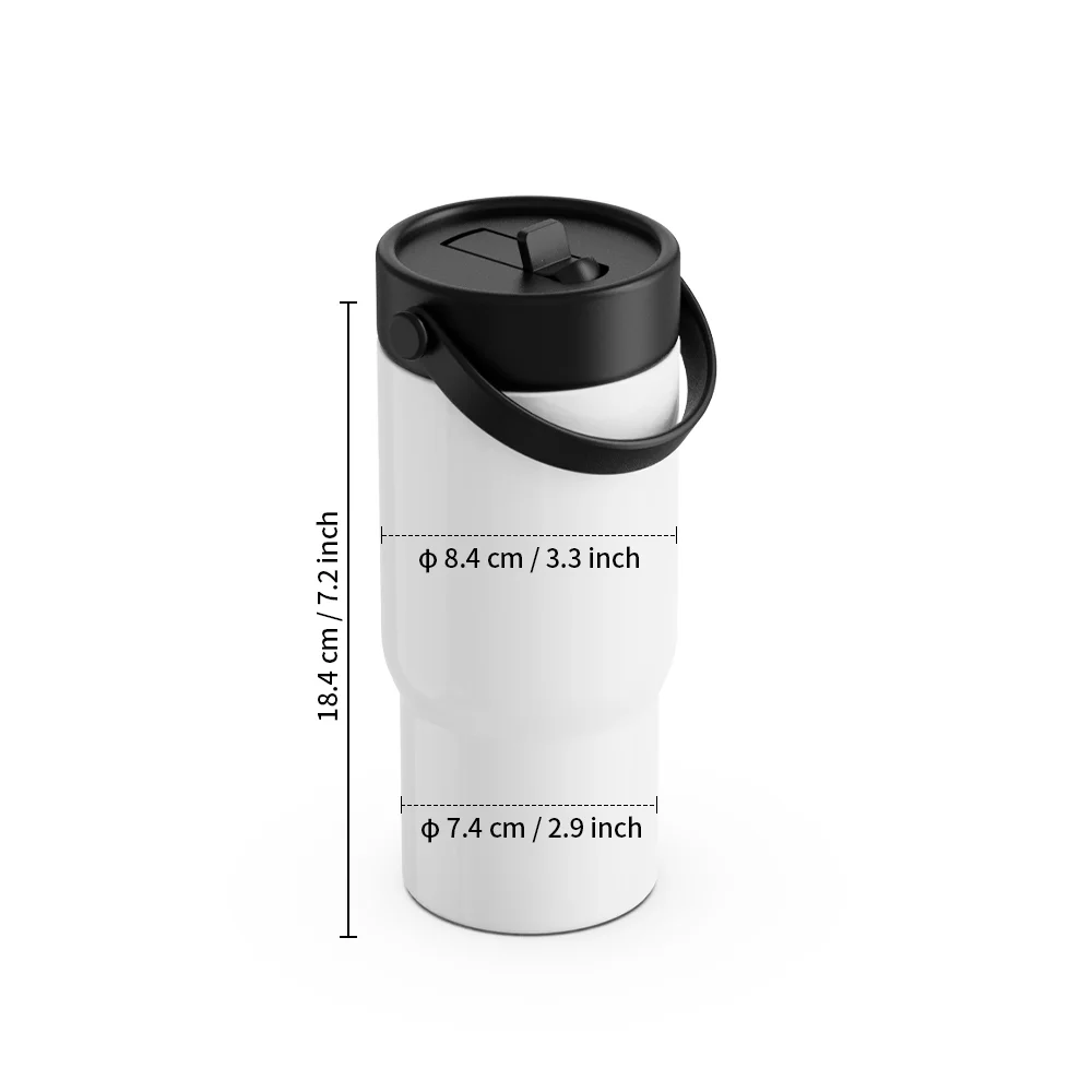 20oz/600ml Sublimation Blank Travel Water Bottle Wide Mouth (Glossy White) thumbnail 3