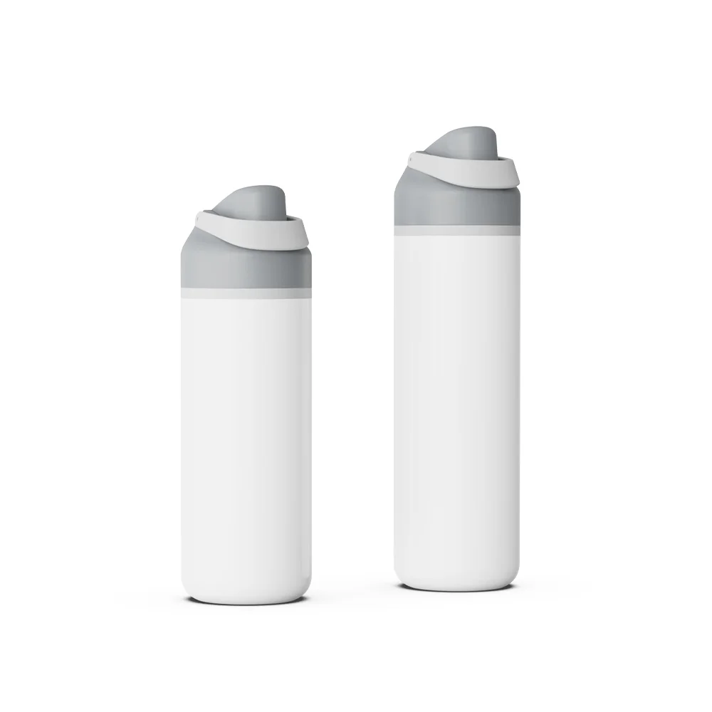 25oz 750ml Stainless Steel Water Bottle with Portable Lid (Grey Lid) thumbnail 5
