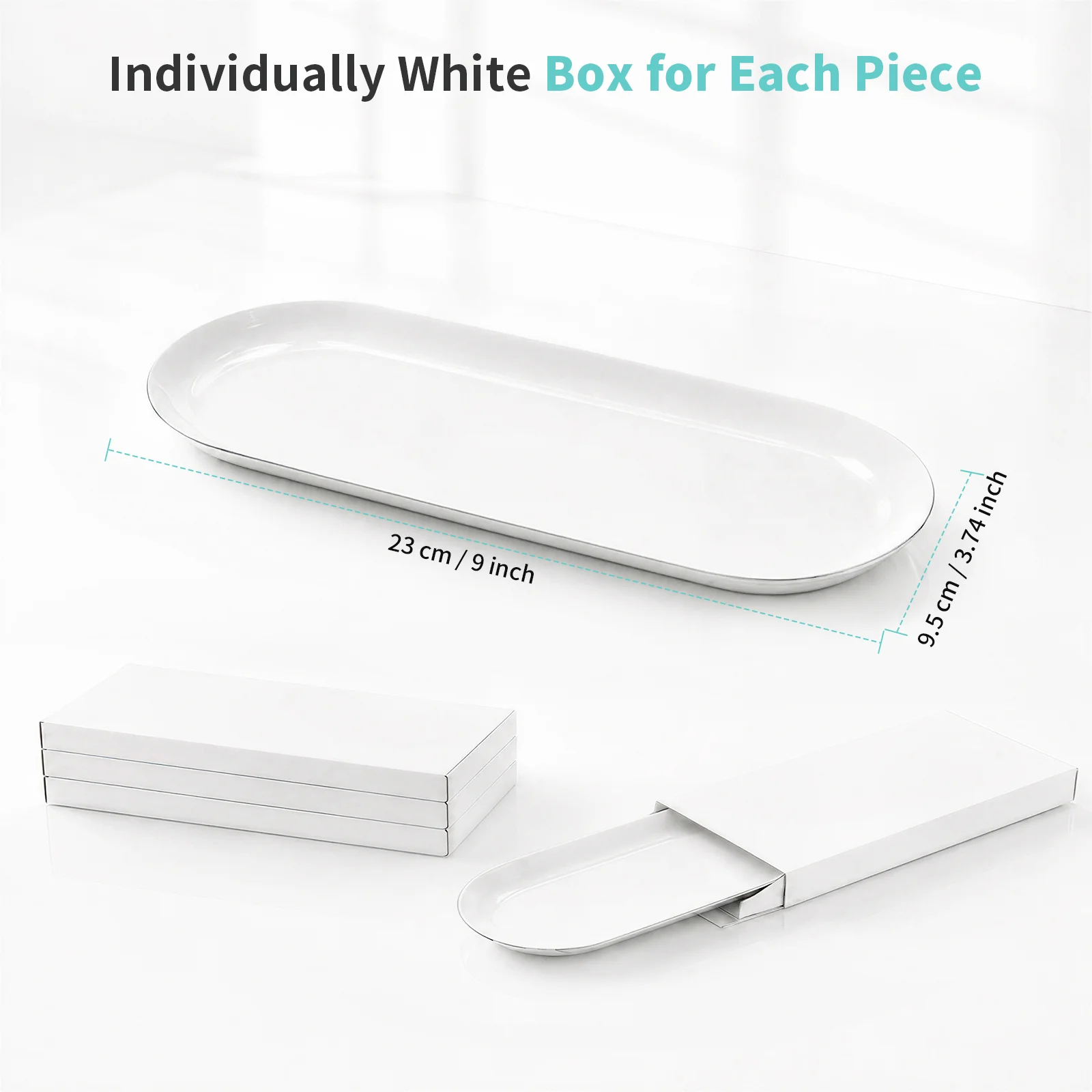 Sublimation Stainless Steel Trinket Tray Jewelry Tray 3.74x9 inch 9.5x23cm thumbnail 5