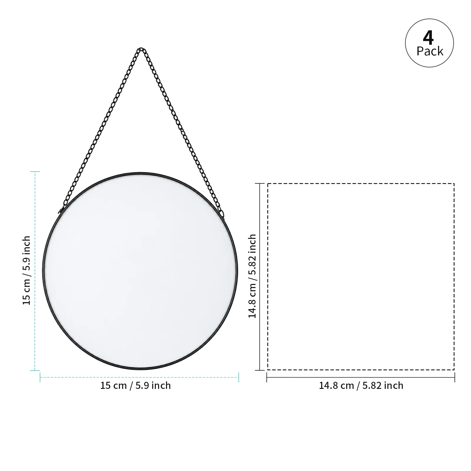 Sublimation Glass Window Hanging Sun Catcher (φ15cm, 5.9in, Round) thumbnail 4