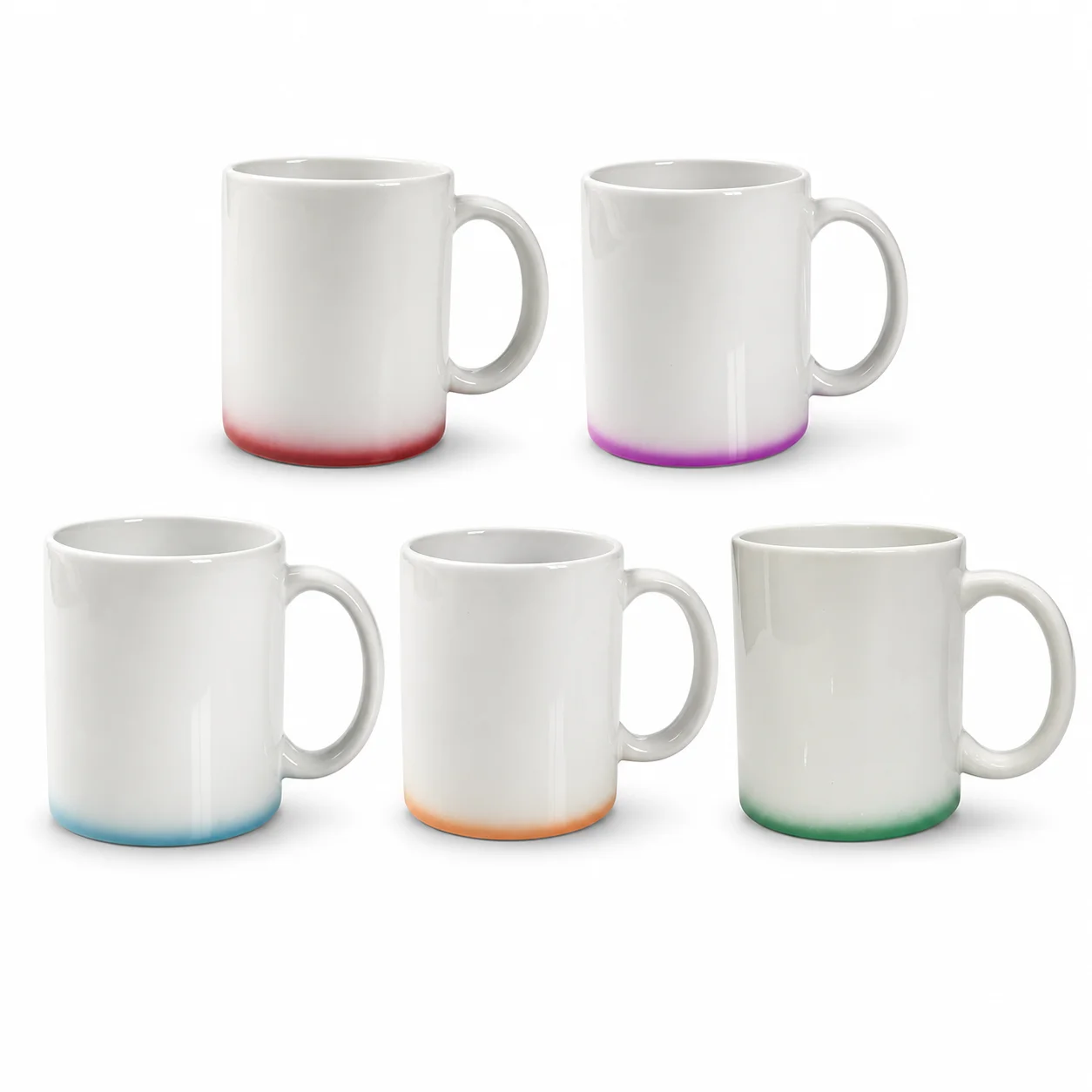 11oz 330ml Sublimation White Ceramic Coffee Mug with Gradient Color Base