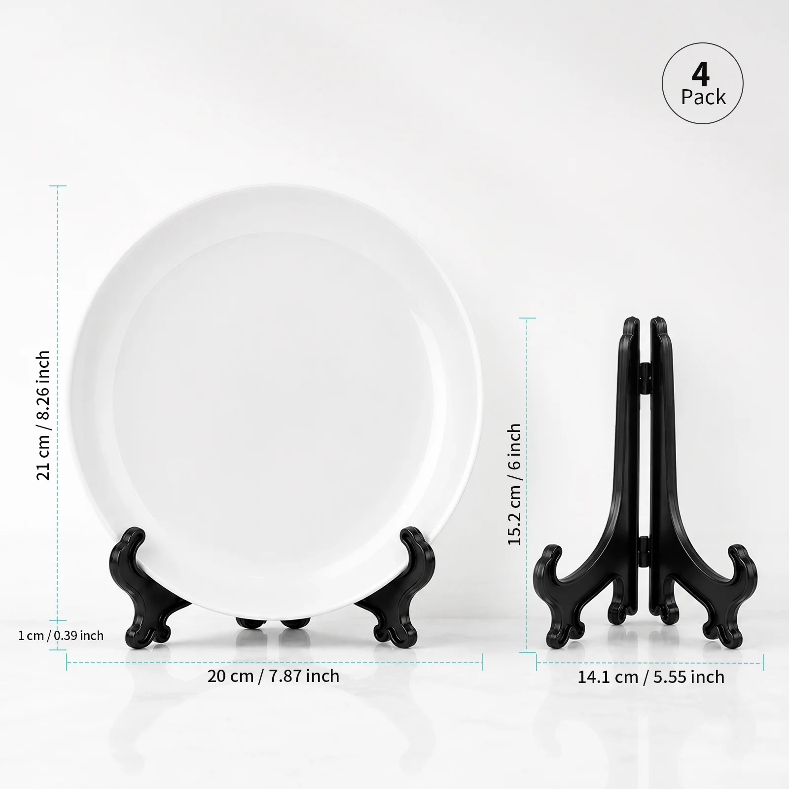 Sublimation Ceramic Plates White for Full image Printing 8 inch thumbnail 3