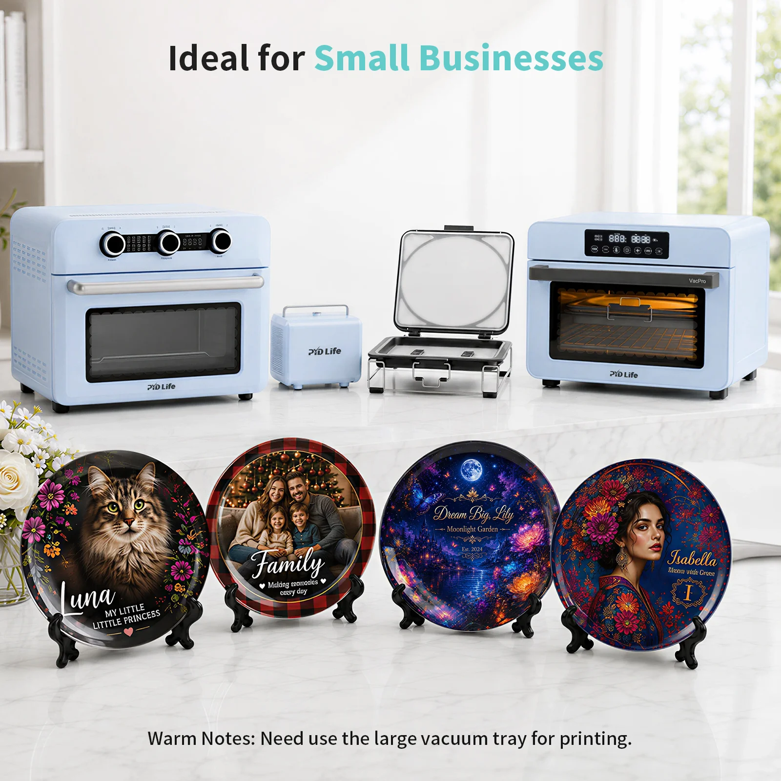Sublimation Ceramic Plates White for Full image Printing 8 inch thumbnail 6