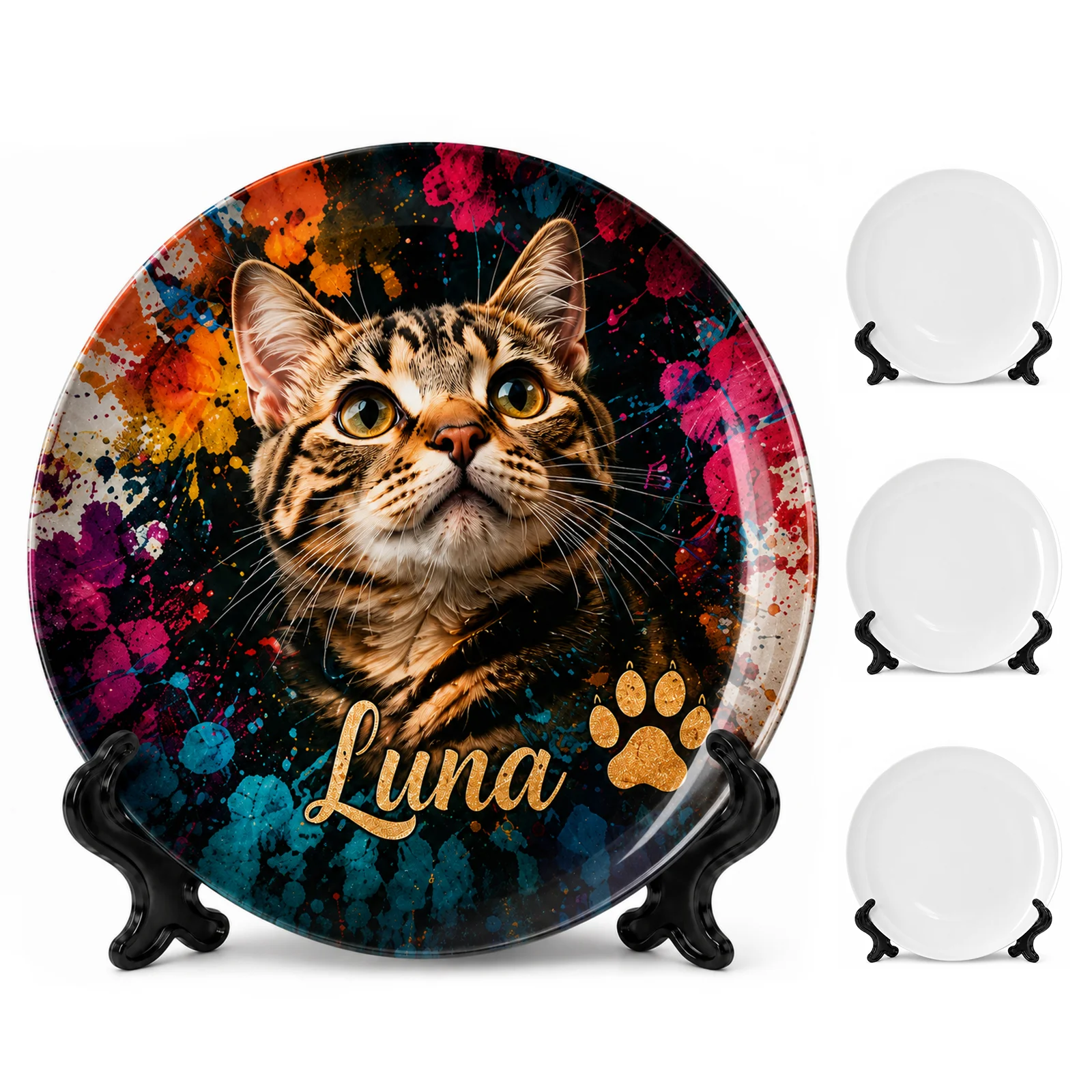 Sublimation Ceramic Plates White for Full image Printing 8 inch