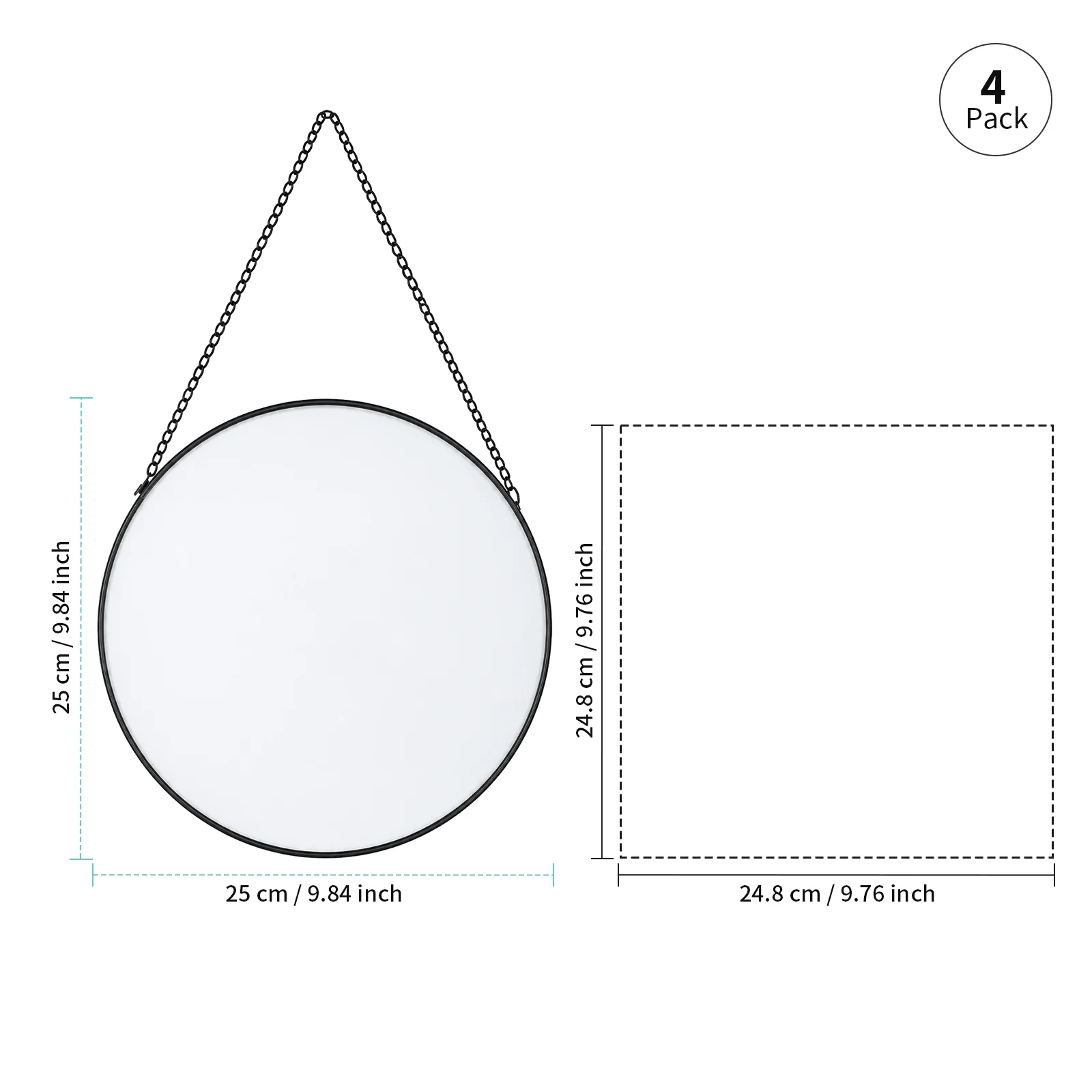 Sublimation Glass Sun Catcher Blanks Window Hanging Ornaments (25cm, 9.84inch, Round) thumbnail 3