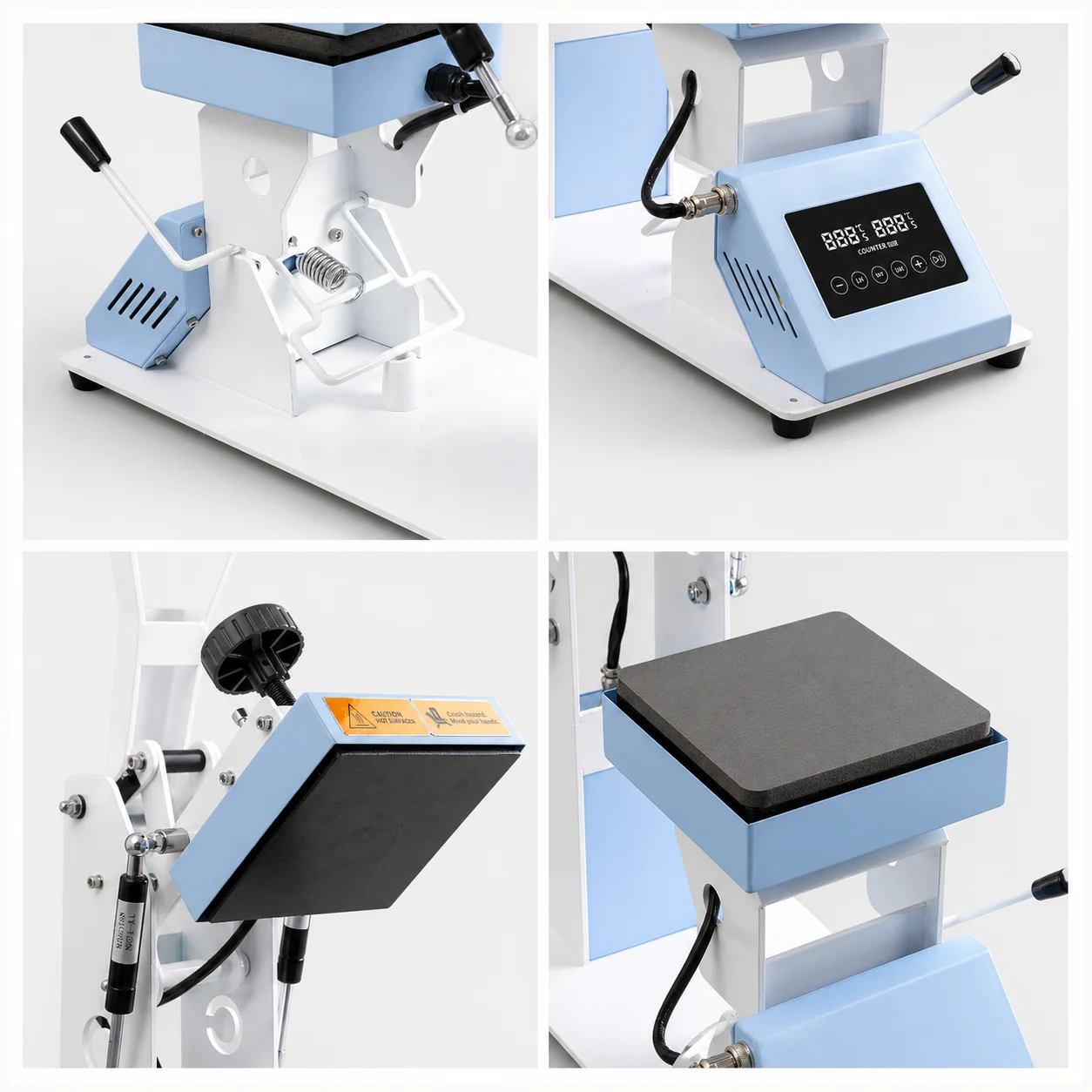 Dual Heating Mini Heat Press for Ornament Crafts (15x15cm, 5.9x5.9inch) thumbnail 7