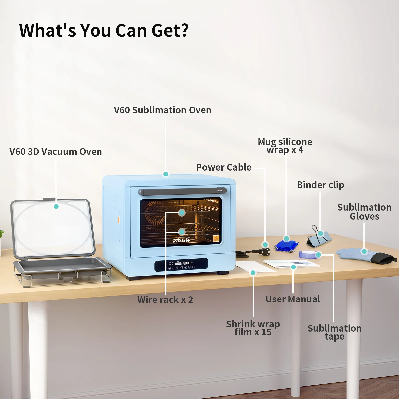 Sublimation Oven with Built-in Vacuum Pump System (60L) thumbnail 6