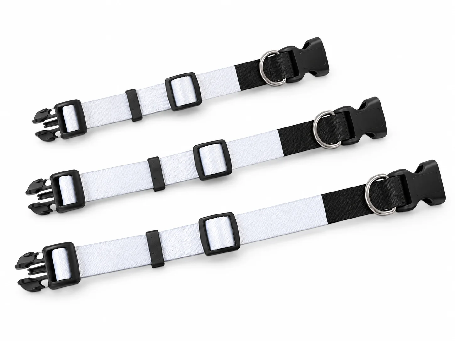 Sublimation Blank Adjustable Polyester Dog Collar with Imprintable White Panel & Plastic Buckle thumbnail 1