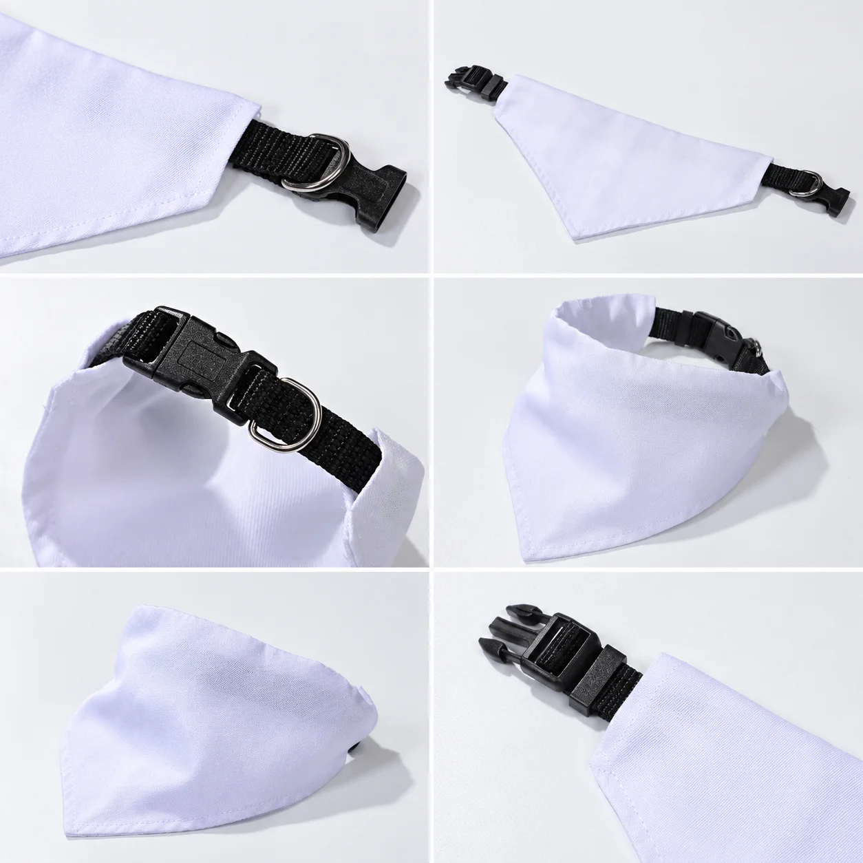 Sublimation Blank Dog Bandana with Adjustable Black Collar, Pet Scarf  thumbnail 3