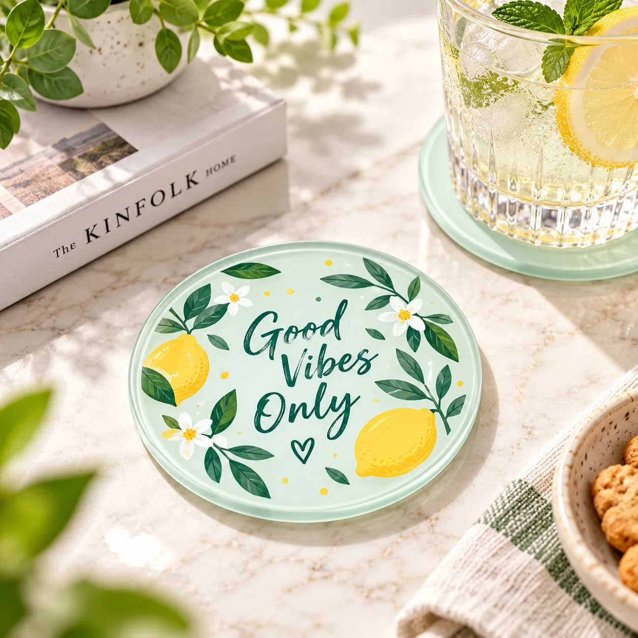 Sublimation Blank Tempered Glass Drink Coaster (Round, Φ10cm / 3.9") thumbnail 2