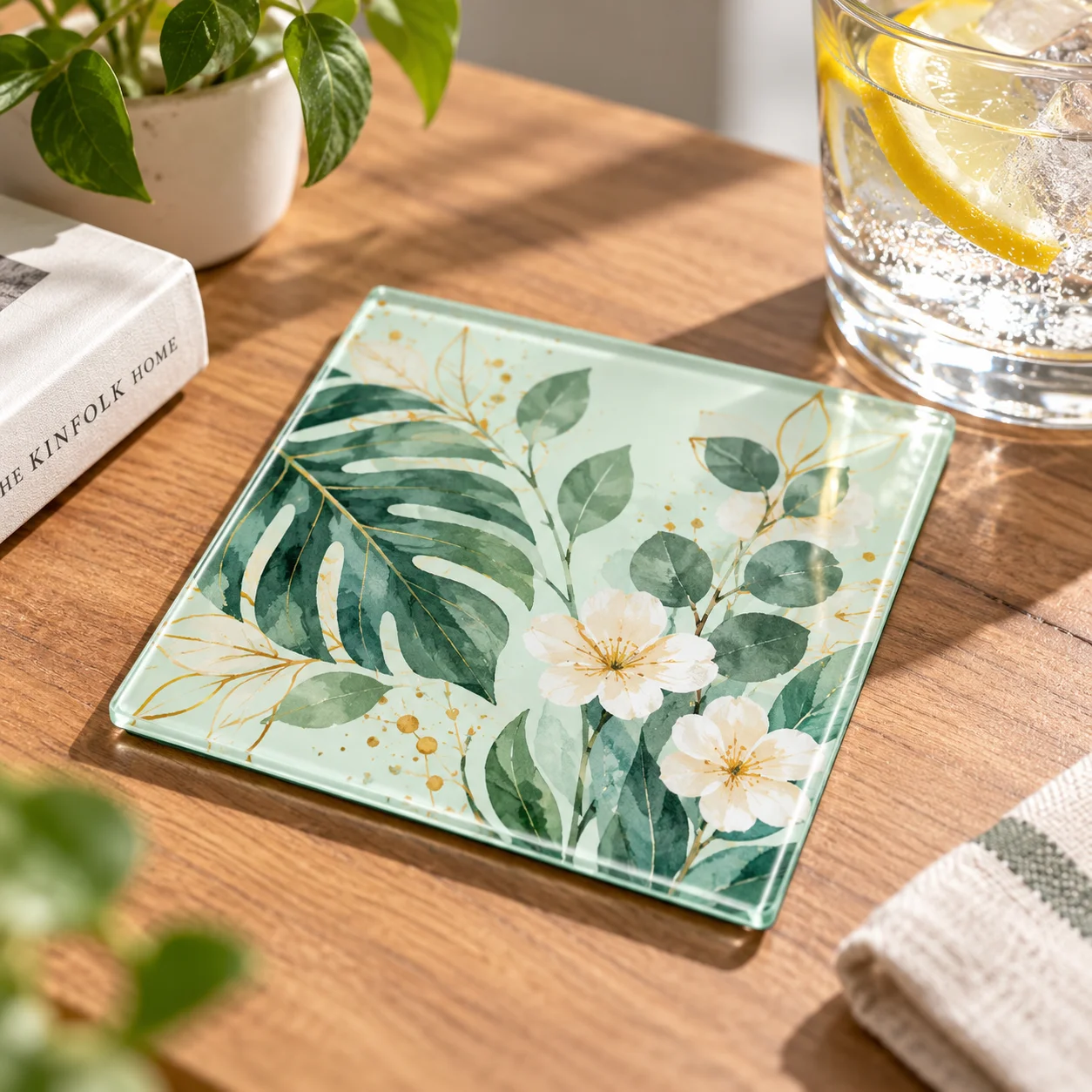 Sublimation Blank Tempered Glass Drink Coaster (Square, 10×10cm / 3.9"×3.9") thumbnail 2