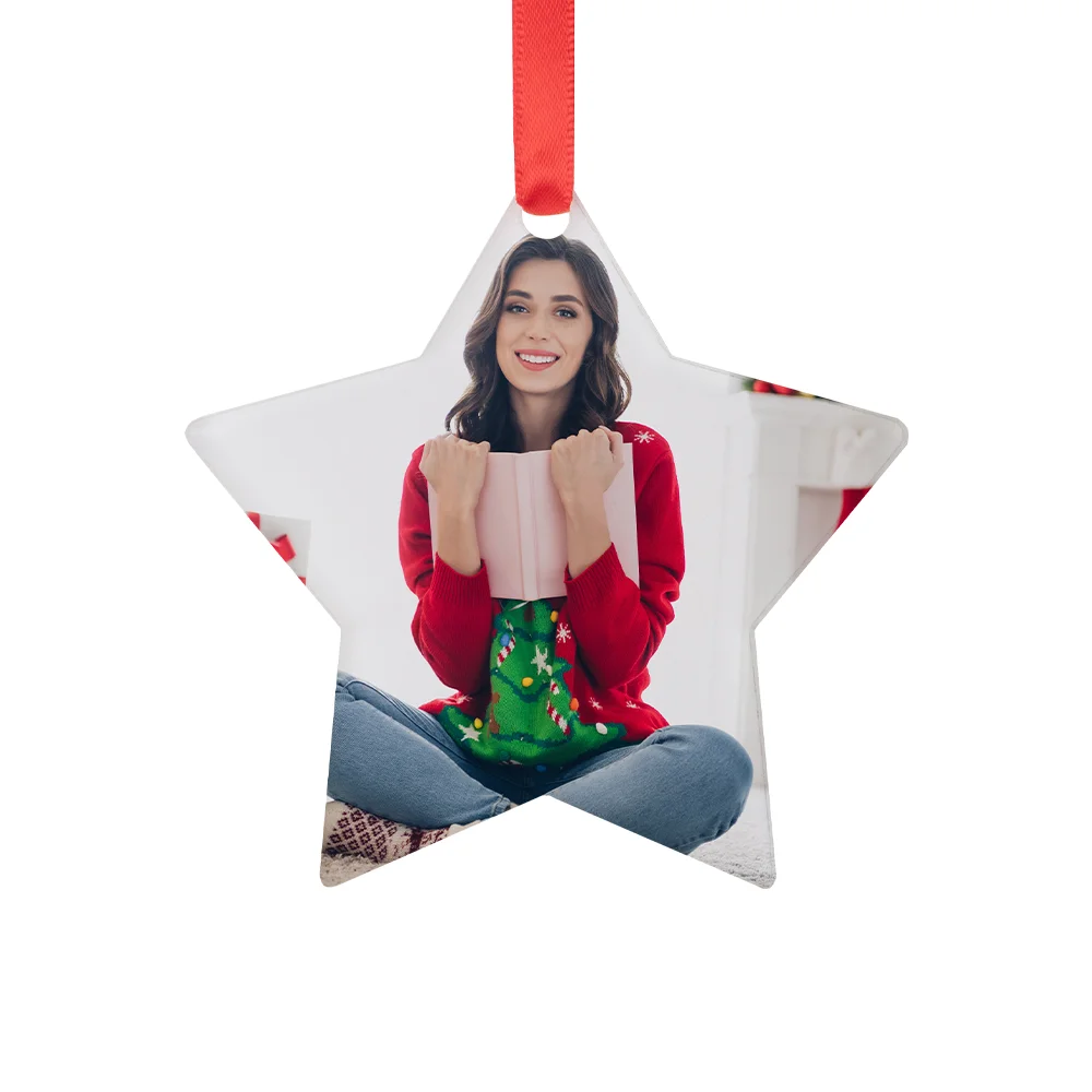 Sublimation Acrylic Ornament(Star, 7.6*7.6*0.4cm) thumbnail 2