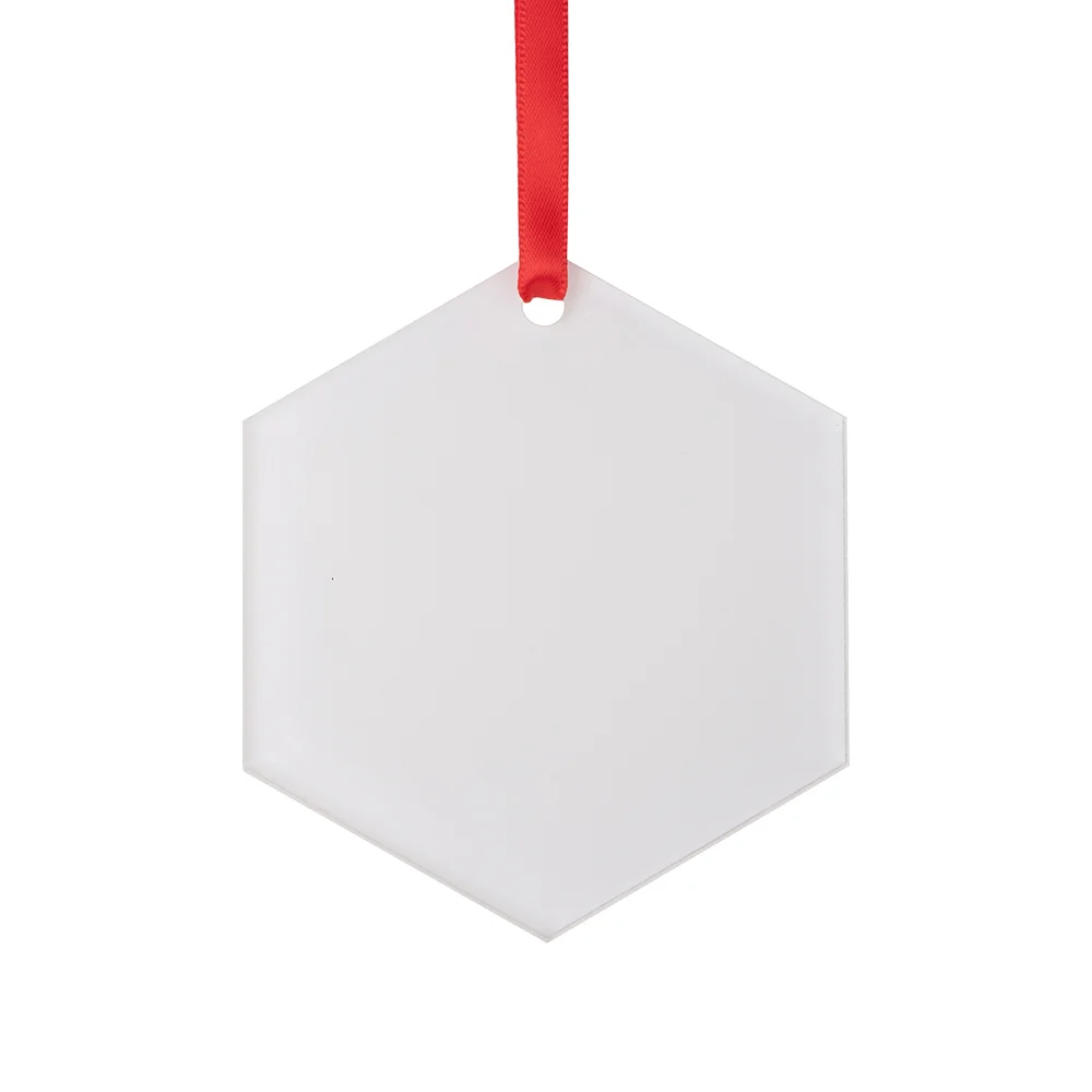 Sublimation Acrylic Ornament(Hexagon, 7.6*7.6*0.4cm) thumbnail 1