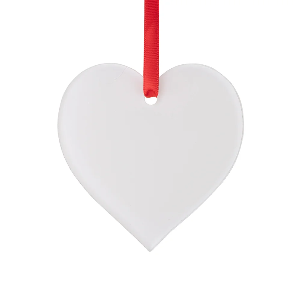 Sublimation Acrylic Ornament(Heart, 7.6*7.6*0.4cm) thumbnail 1