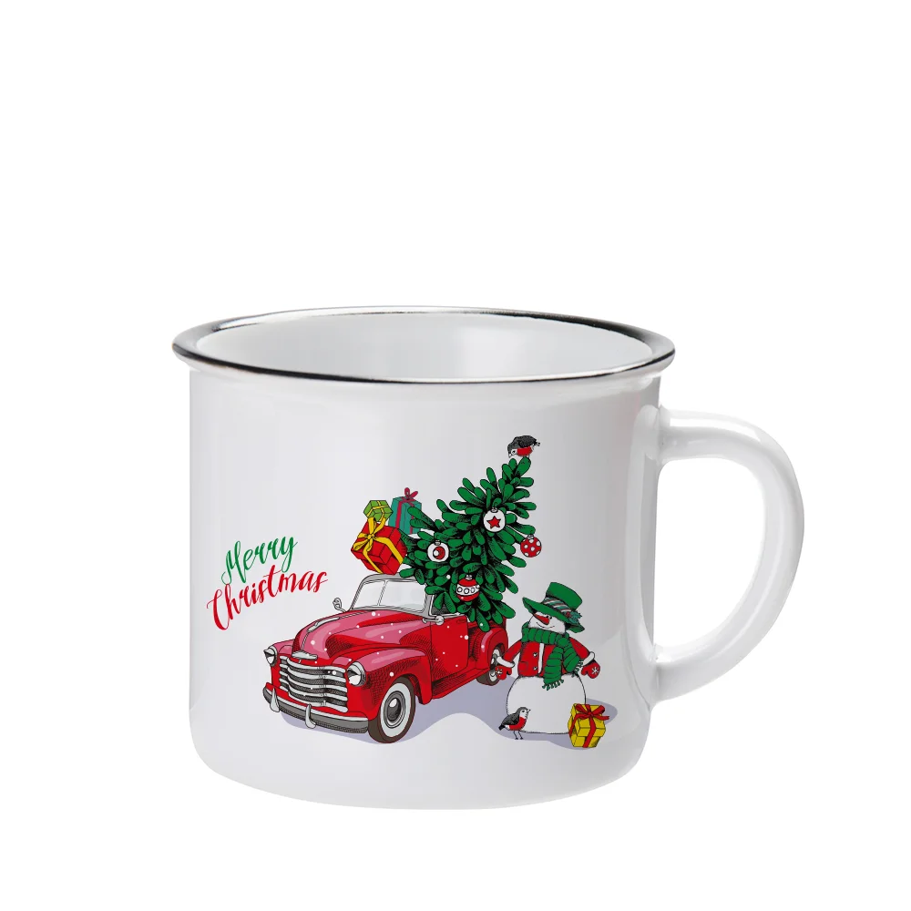 10oz 300ml Sublimation Ceramic Enamel Mug (Black) thumbnail 2