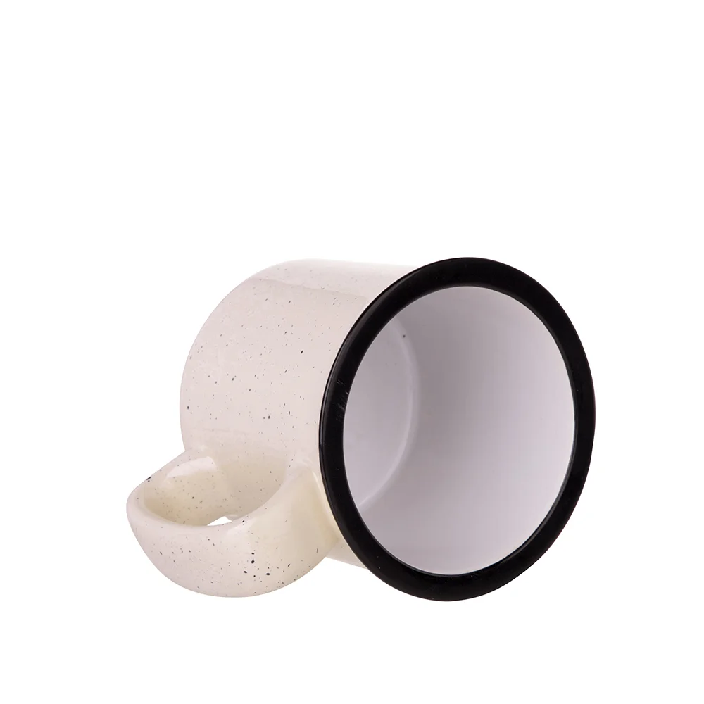 13oz/400ml Sublimation Retro Ceramic Enamel Mug (Beige Pattern) thumbnail 3