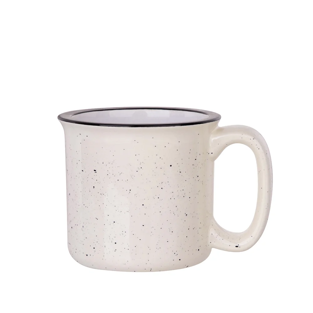 13oz/400ml Sublimation Retro Ceramic Enamel Mug (Beige Pattern) thumbnail 1