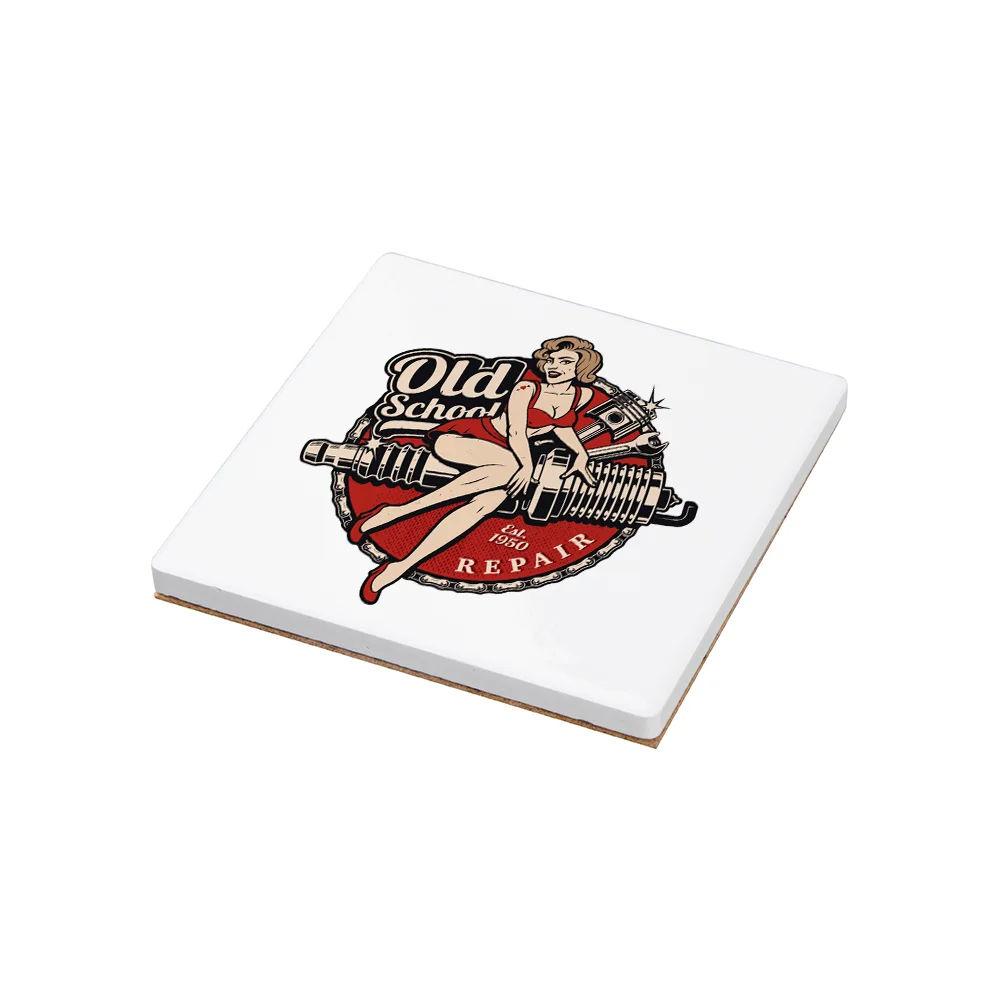 Sublimation Square Ceramic Coaster with Cork Base  (10*10cm/3.9"x3.9") thumbnail 2