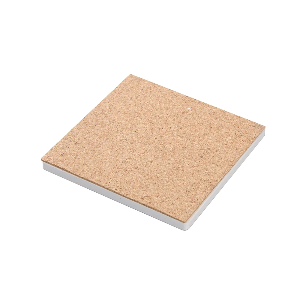 Sublimation Square Ceramic Coaster with Cork Base  (10*10cm/3.9"x3.9") thumbnail 3
