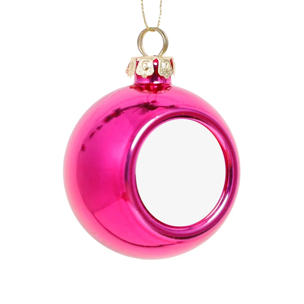 8cm Plastic Christmas Ball Ornament with dyesub insert thumbnail 4