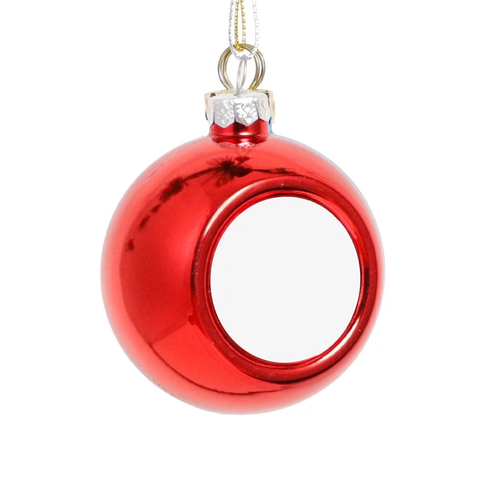 8cm Plastic Christmas Ball Ornament with dyesub insert thumbnail 5
