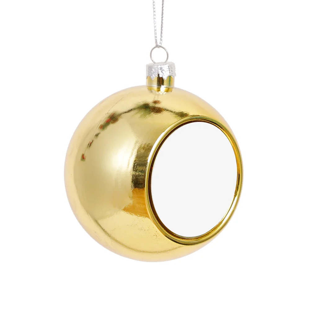 8cm Plastic Christmas Ball Ornament with dyesub insert thumbnail 8