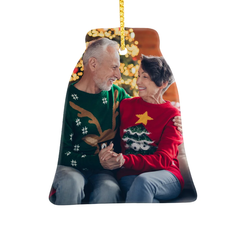 Sublimation Ornament Blanks Ceramic Hanging Christmas Ornaments (3inch, Bell) thumbnail 2