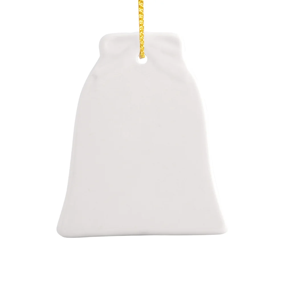 Sublimation Ornament Blanks Ceramic Hanging Christmas Ornaments (3inch, Bell) - image 1