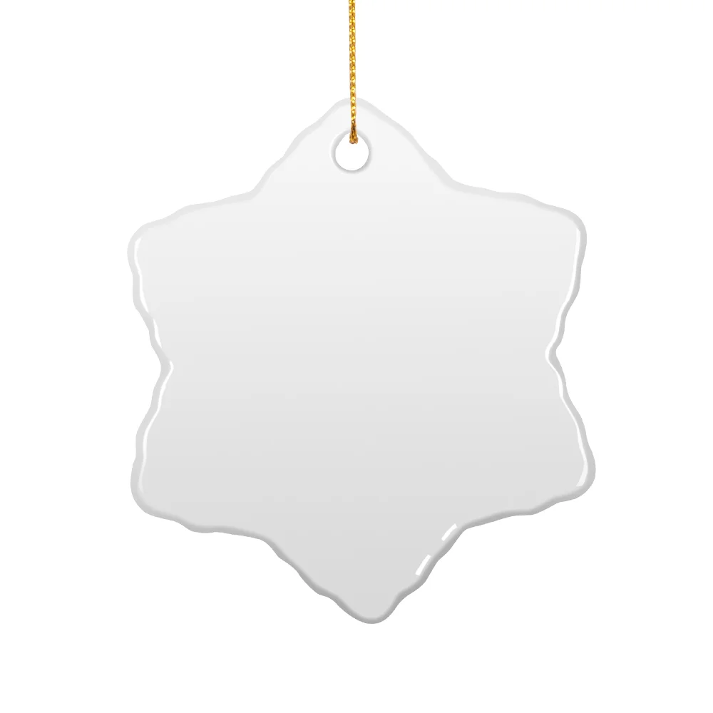 Sublimation Ornament Blanks Ceramic Hanging Christmas Ornaments (4inch, Snow) - image 1