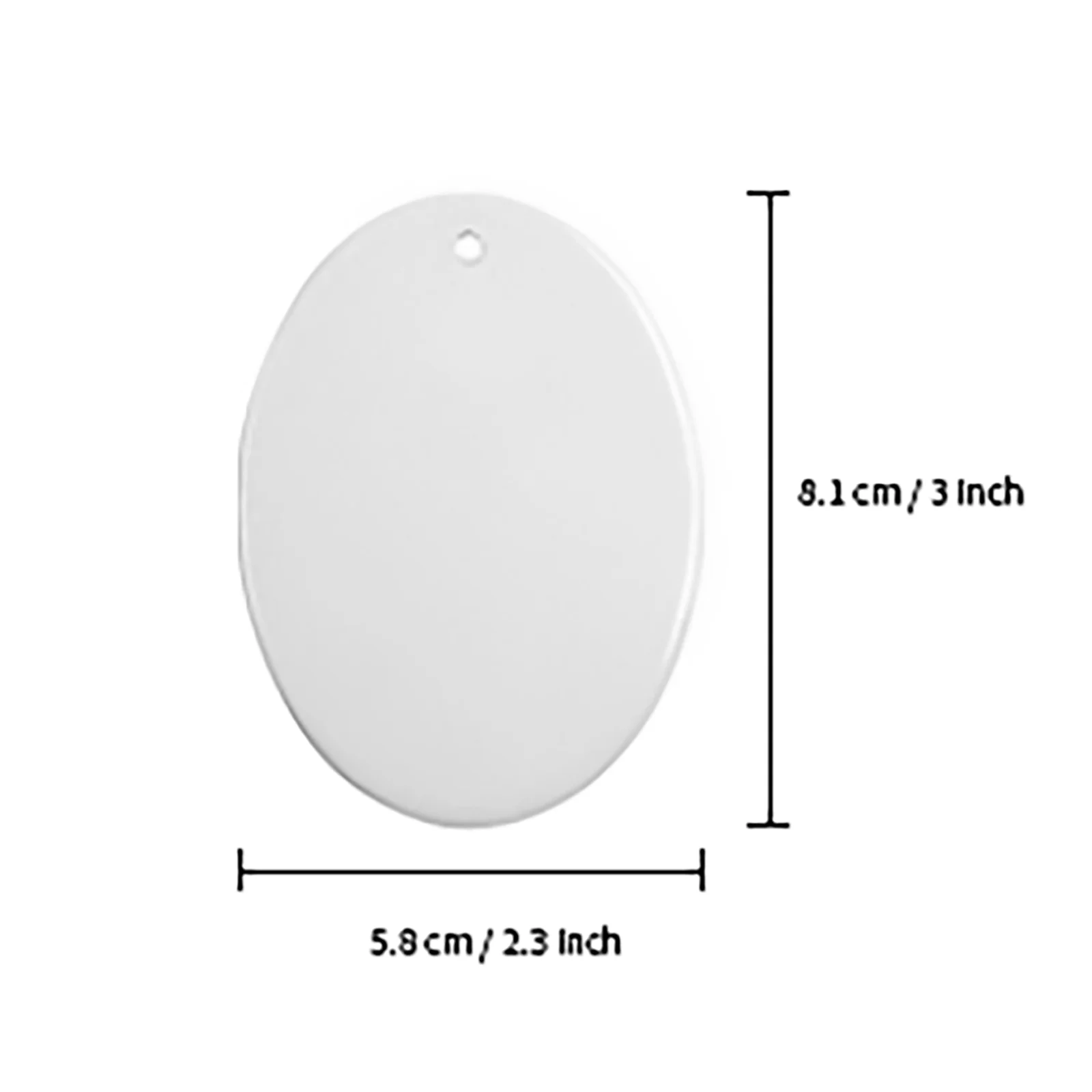 Sublimation Ornament Blanks Ceramic Hanging Christmas Ornaments Ball (3inch, Oval) thumbnail 5