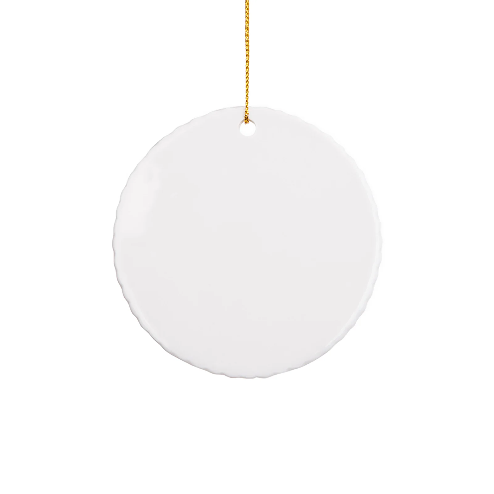 Sublimation Christmas Ornaments Blank Holiday Crafts Ceramic (3inch, Gear)