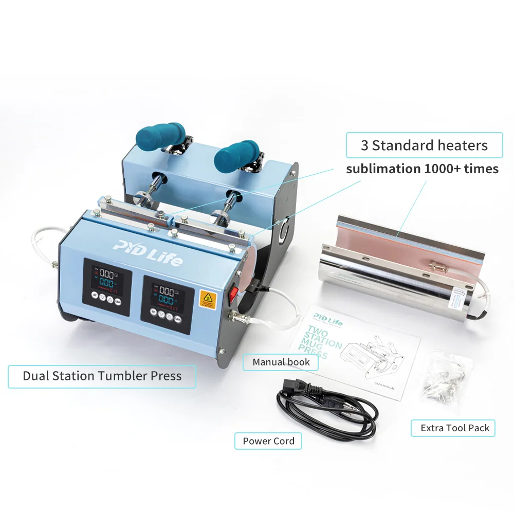 Double Station Combo Mug Press (3 in 1, Light Blue) thumbnail 5