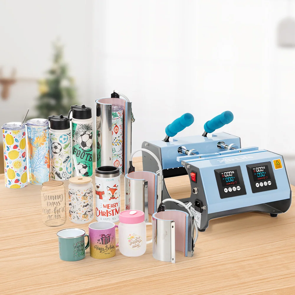 Double Station Combo Mug Press (3 in 1, Light Blue) thumbnail 6