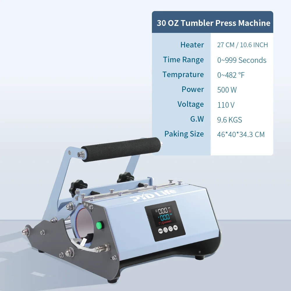 30oz Tumbler Press V3 (Light Blue) thumbnail 5