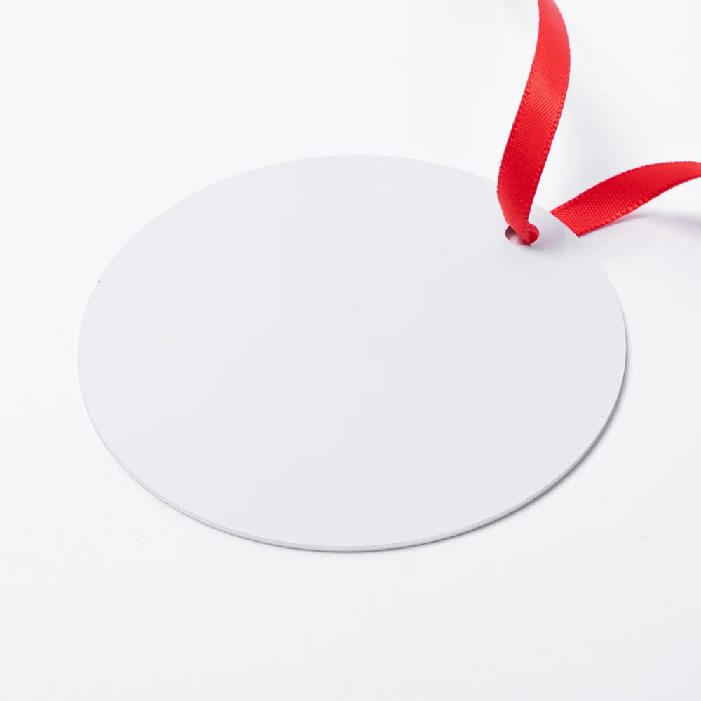 Sublimation Ornament Blanks Christmas Ball Holiday hanging Crafts Double Sided Aluminum (3inch, Round) thumbnail 5