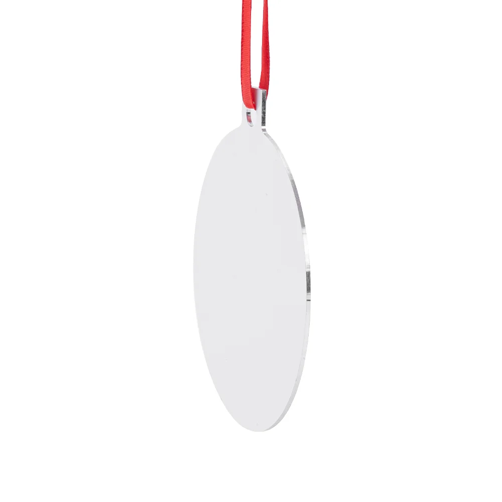 Sublimation Ornament Blanks Christmas Ball Holiday hanging Crafts Aluminum (2.68x3inch,  Bauble) thumbnail 3