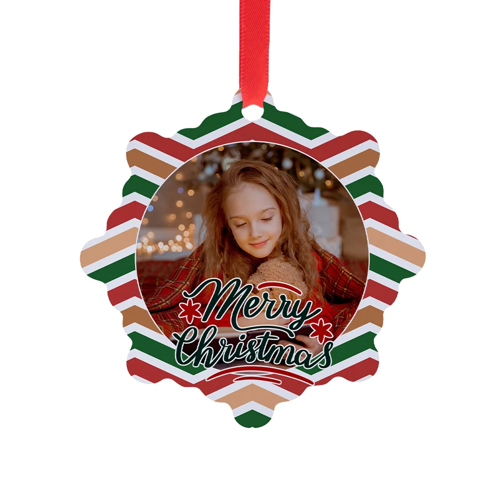 Sublimation Ornament Blanks Christmas Ball Holiday hanging Crafts Aluminum (3inch, Snow) thumbnail 2