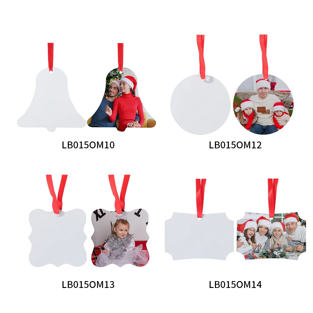 Sublimation Ornament Blanks Christmas Ball Holiday hanging Crafts Double Sided Aluminum (6*10.6cm, Snowman) thumbnail 6