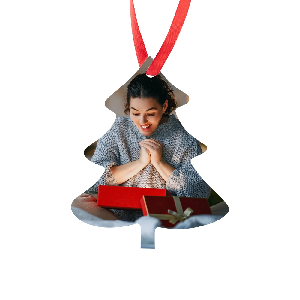 Sublimation Ornament Blanks Hanging Christmas Ornaments Holiday Decor (8.3*10.1cm, Tree) thumbnail 2