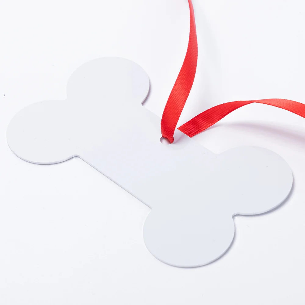 Sublimation Ornament Blanks Aluminum Hanging Ornaments Christmas Tree Decoration (6*9.8cm, Bone Shape) thumbnail 4