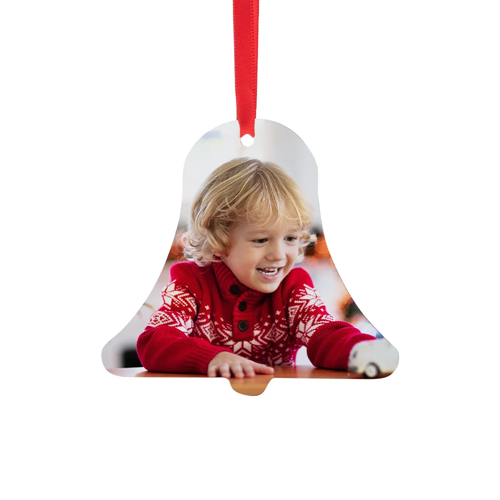 Sublimation Ornament Blanks Aluminum Hanging Ornaments Christmas Tree Decoration (9.8*10.5cm, Bell) thumbnail 2
