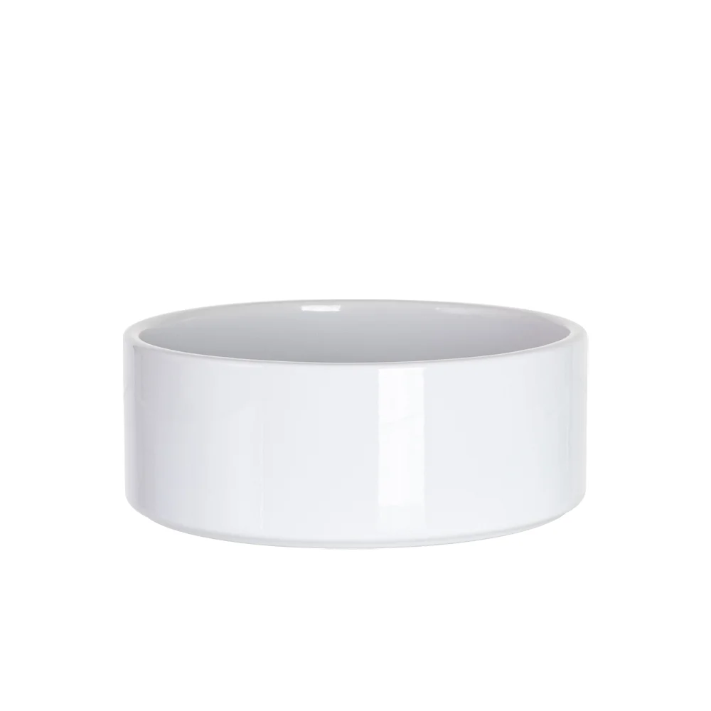 White Sublimation Ceramic Pet Cat Bowl