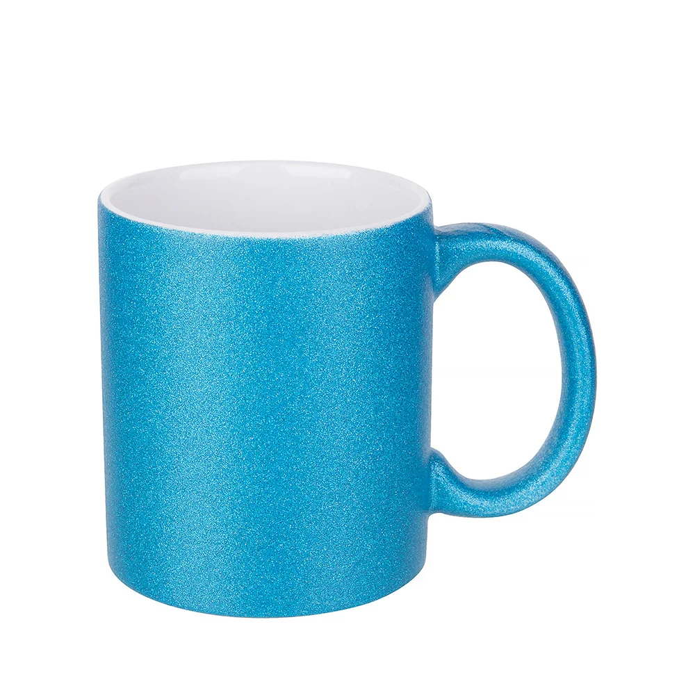 11oz 330ml Blank Sublimation Glitter Ceramic Mug(Blue) thumbnail 1