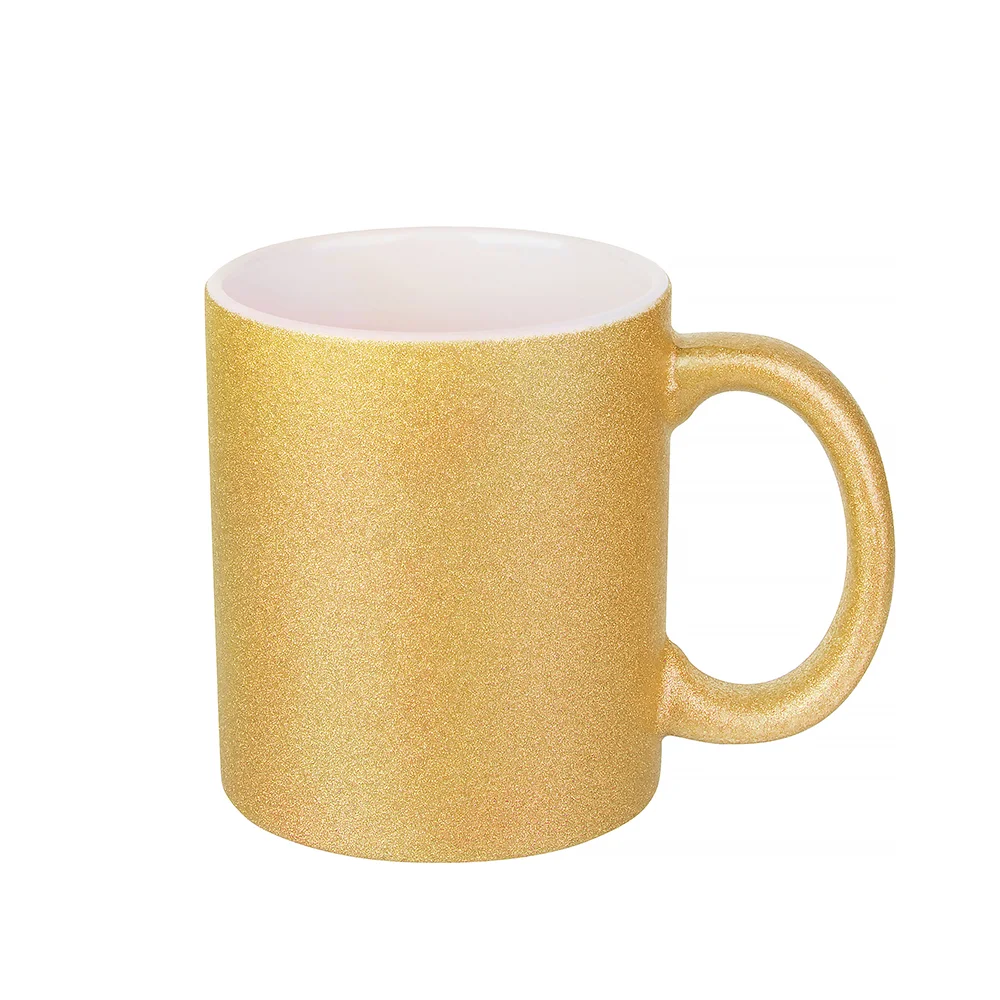 11oz 330ml Blank Sublimation Glitter Ceramic Mug(Gold) thumbnail 1