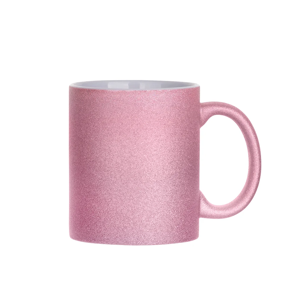 11oz 330ml Blank Sublimation Glitter Ceramic Mug(Pink) thumbnail 1
