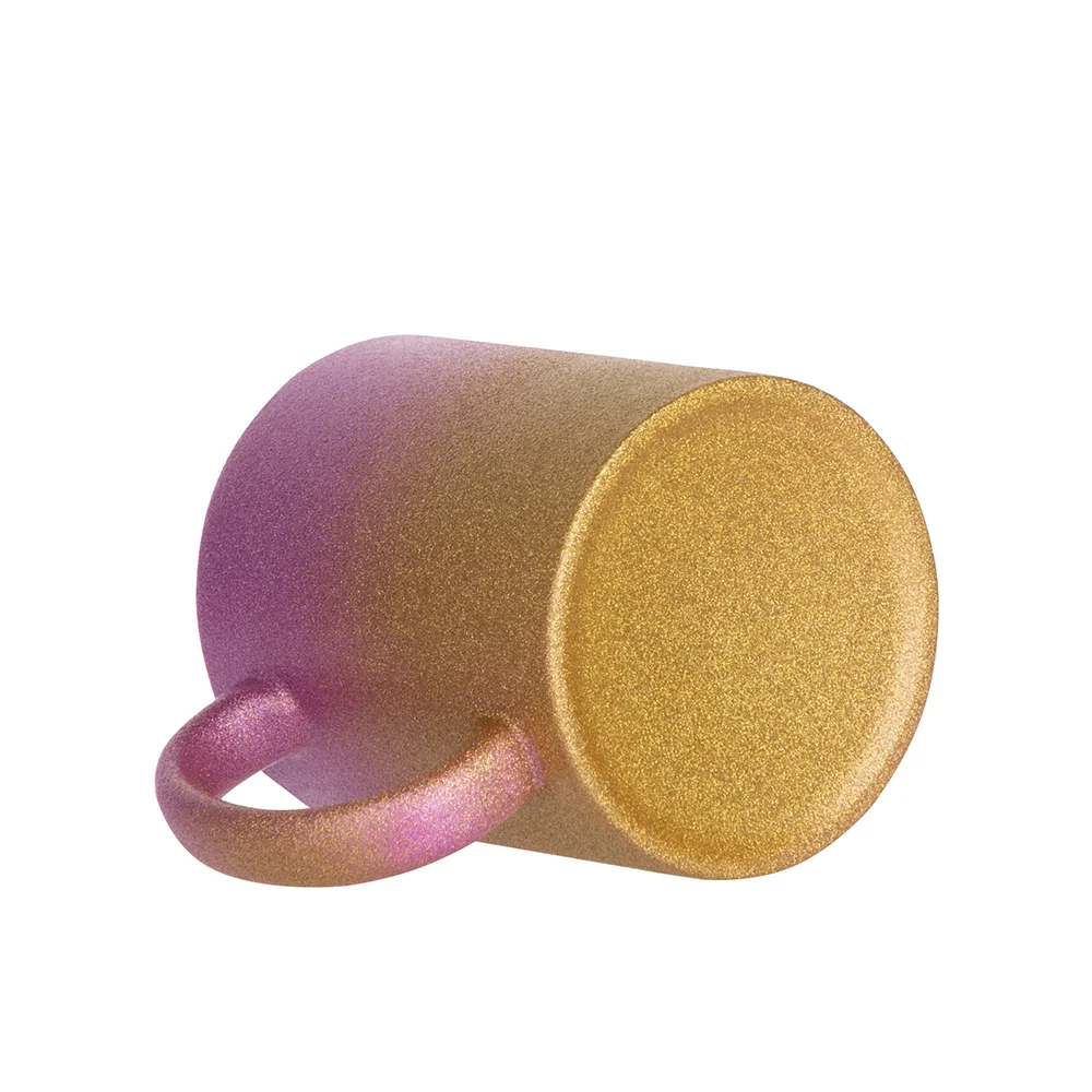 11oz 330ml Blank Sublimation Glitter Ceramic Mug (Purple+Gold) thumbnail 3