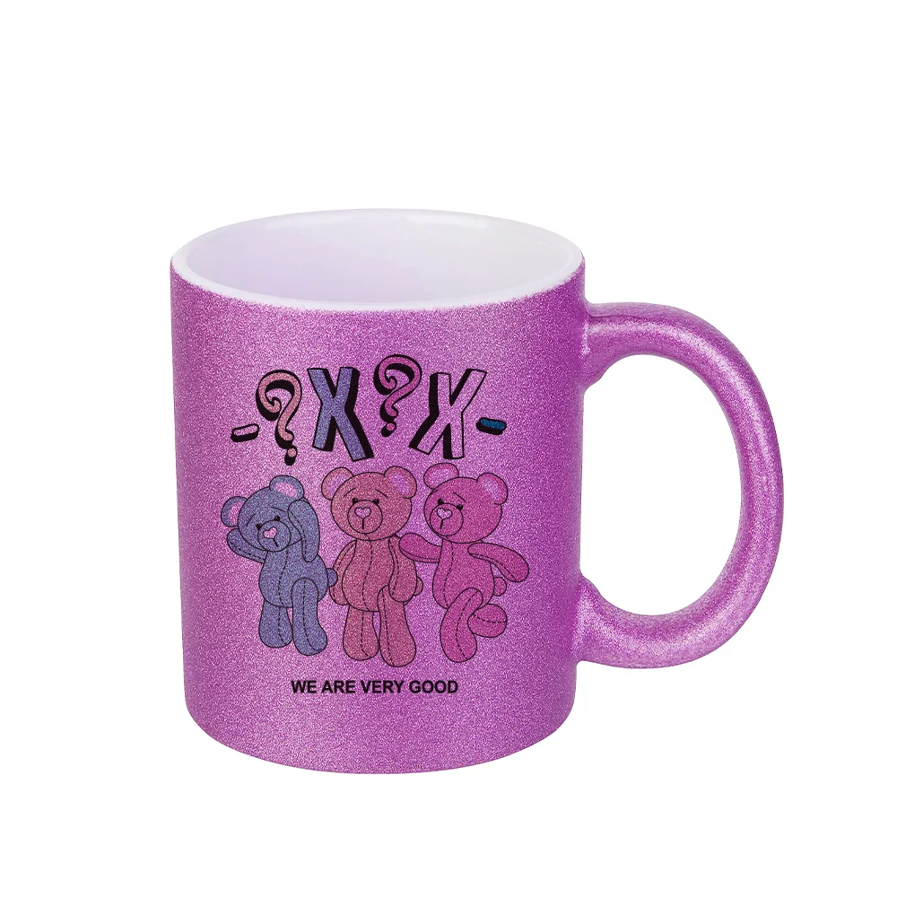 11oz 330ml Blank Sublimation Glitter Ceramic Mug(Rose Red) thumbnail 2