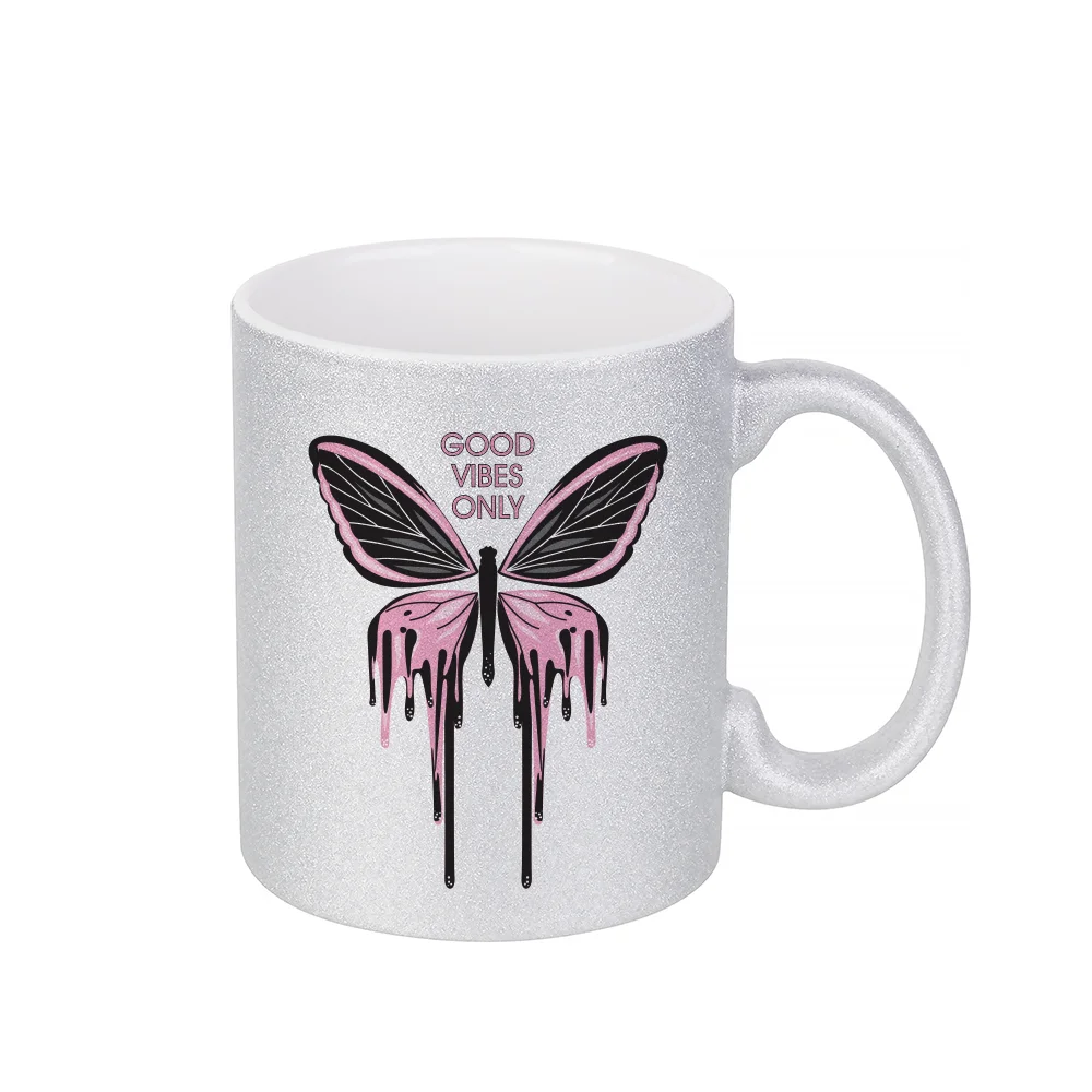 11oz 330ml Blank Sublimation Glitter Ceramic Mug(Silver) thumbnail 2